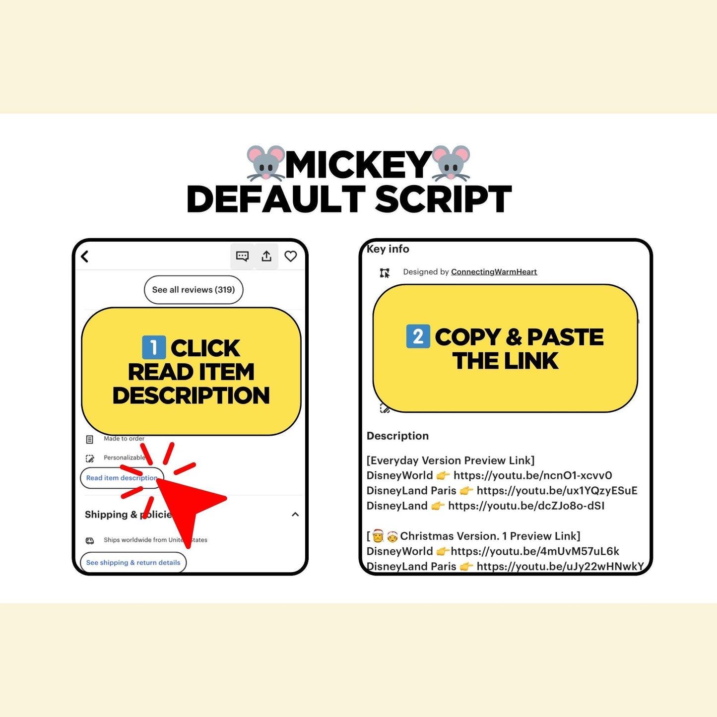 Halloween Personalized Surprise Trip Reveal Video Message Movie Mouse Kids Family World Land Theme Park Orlando Florida California Paris