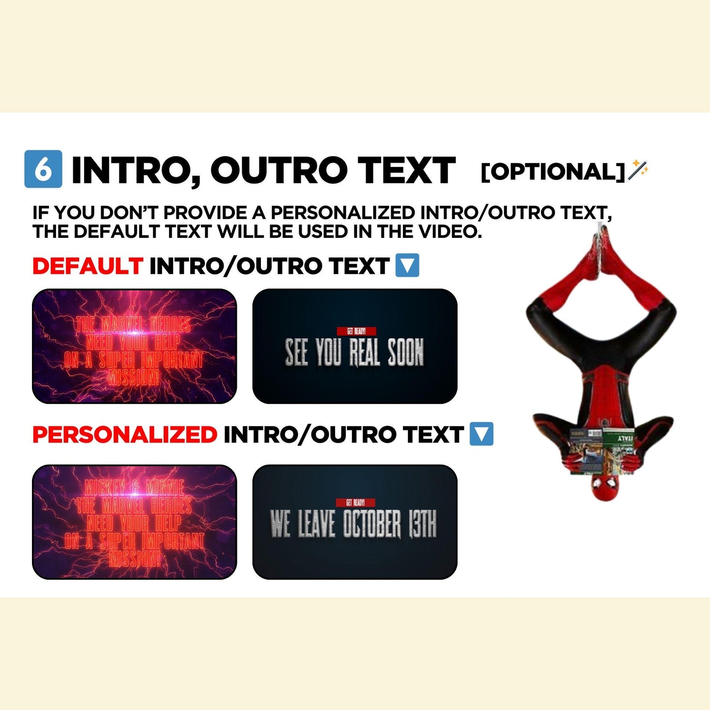 Personalized Spiderman Message Trip Reveal Video Surprise Kids Family Universal World Land Theme Orlando Florida California Paris Studios