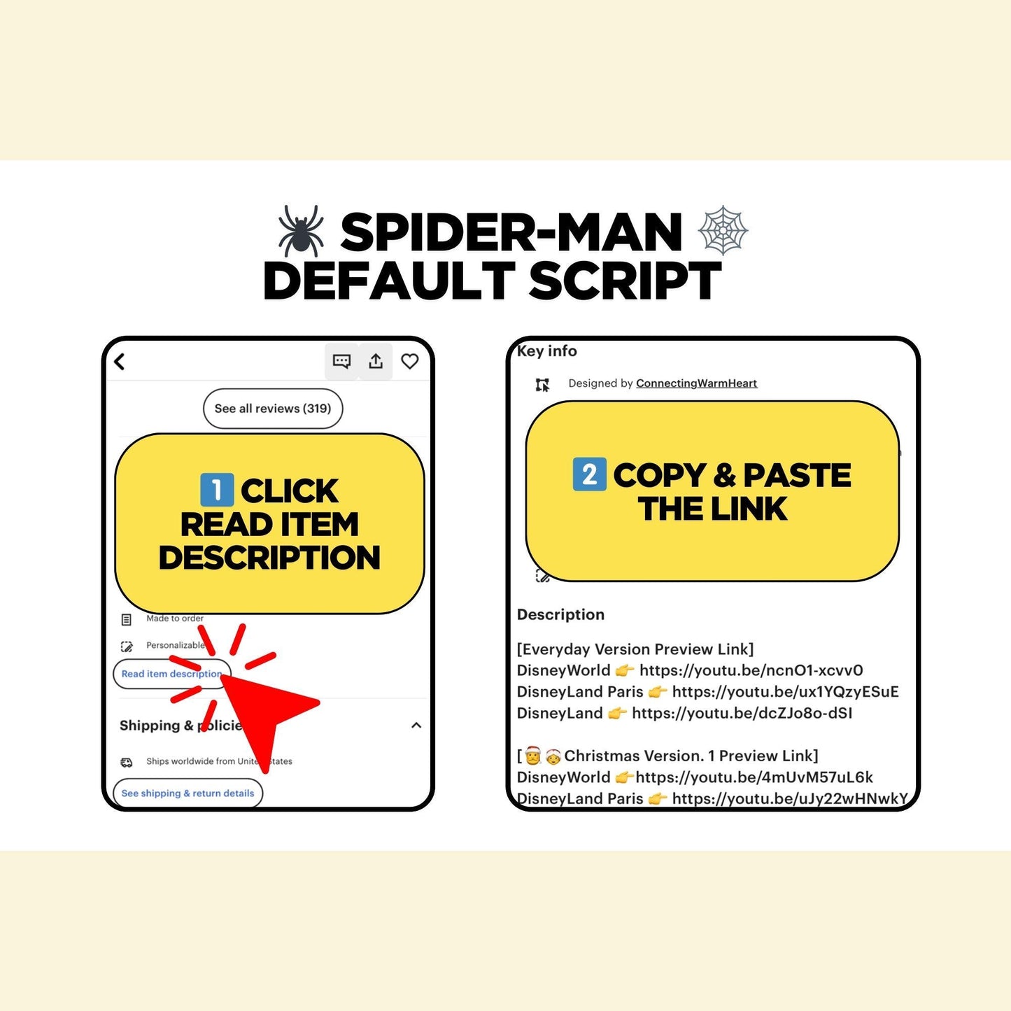 Personalized Spiderman Message Trip Reveal Video Surprise Kids Family Universal World Land Theme Orlando Florida California Paris Studios