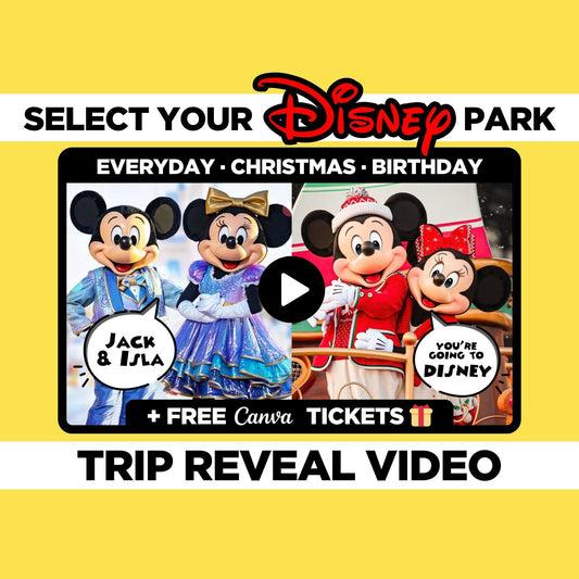Personalized Disney Trip Surprise Reveal Video Message Mickey Minnie Call Kids Going to Disney World Disneyland Paris California DisneyWorld