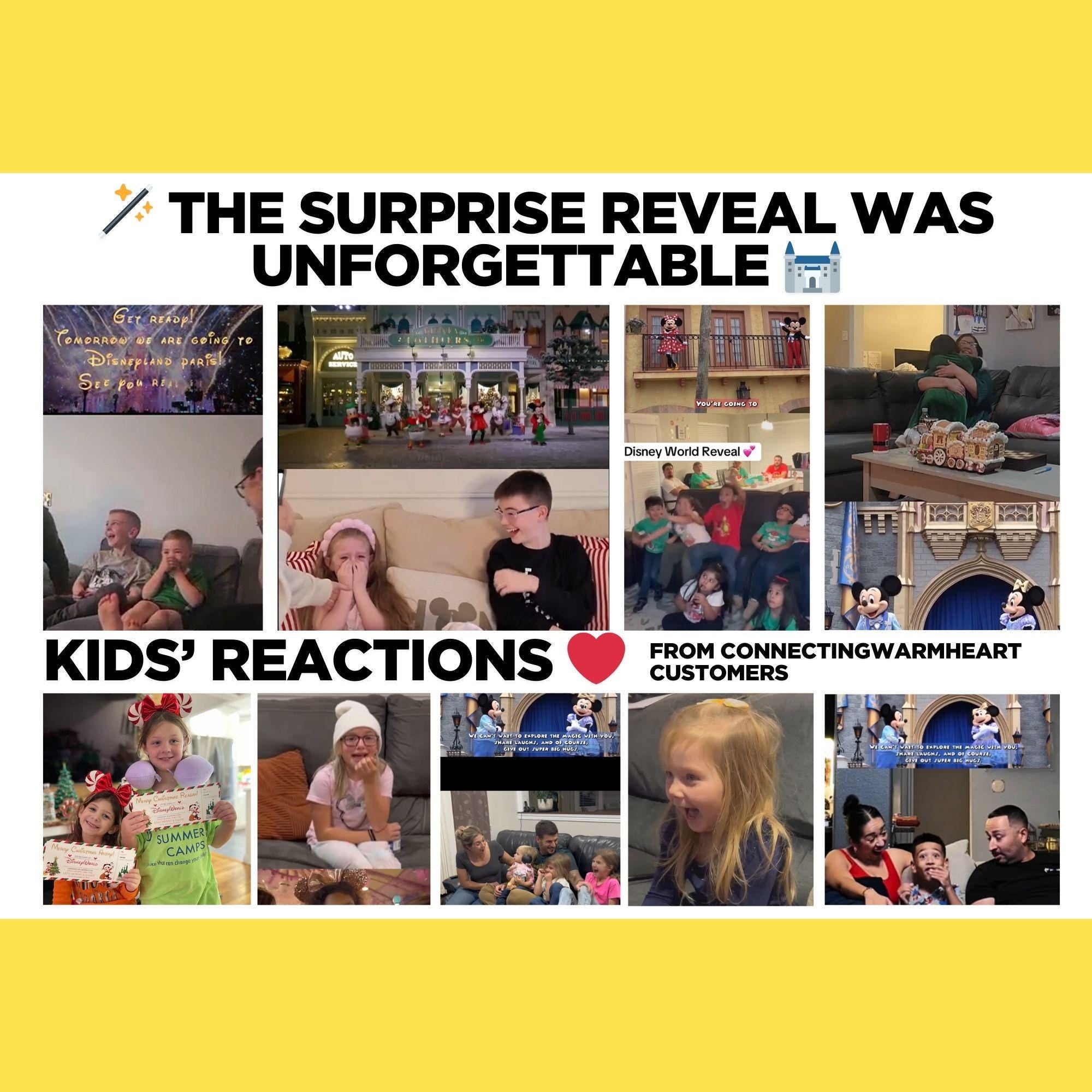 Personalized Disney Trip Surprise Reveal Video Message Mickey Minnie Call Kids Going to Disney World Disneyland Paris California DisneyWorld