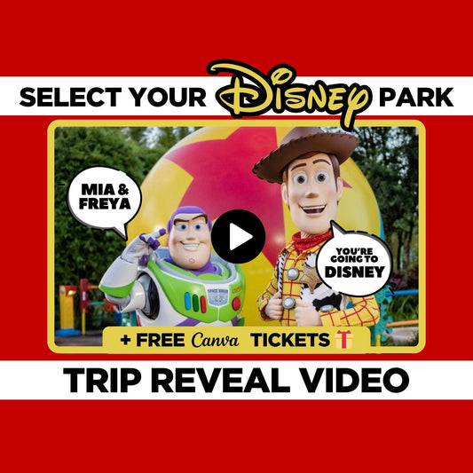 Personalized Toy Story Disney Trip Surprise Reveal Video Woody Buzz Call Kids Going to Disney World Disneyland Paris California Cruise