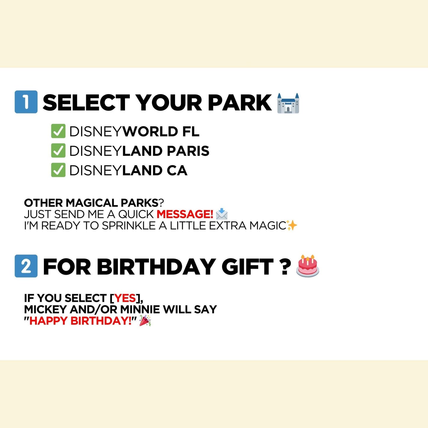 Personalized Surprise Trip Reveal Video Message Movie Mouse Kids Family Magical World Land Theme Park Orlando Florida California Paris