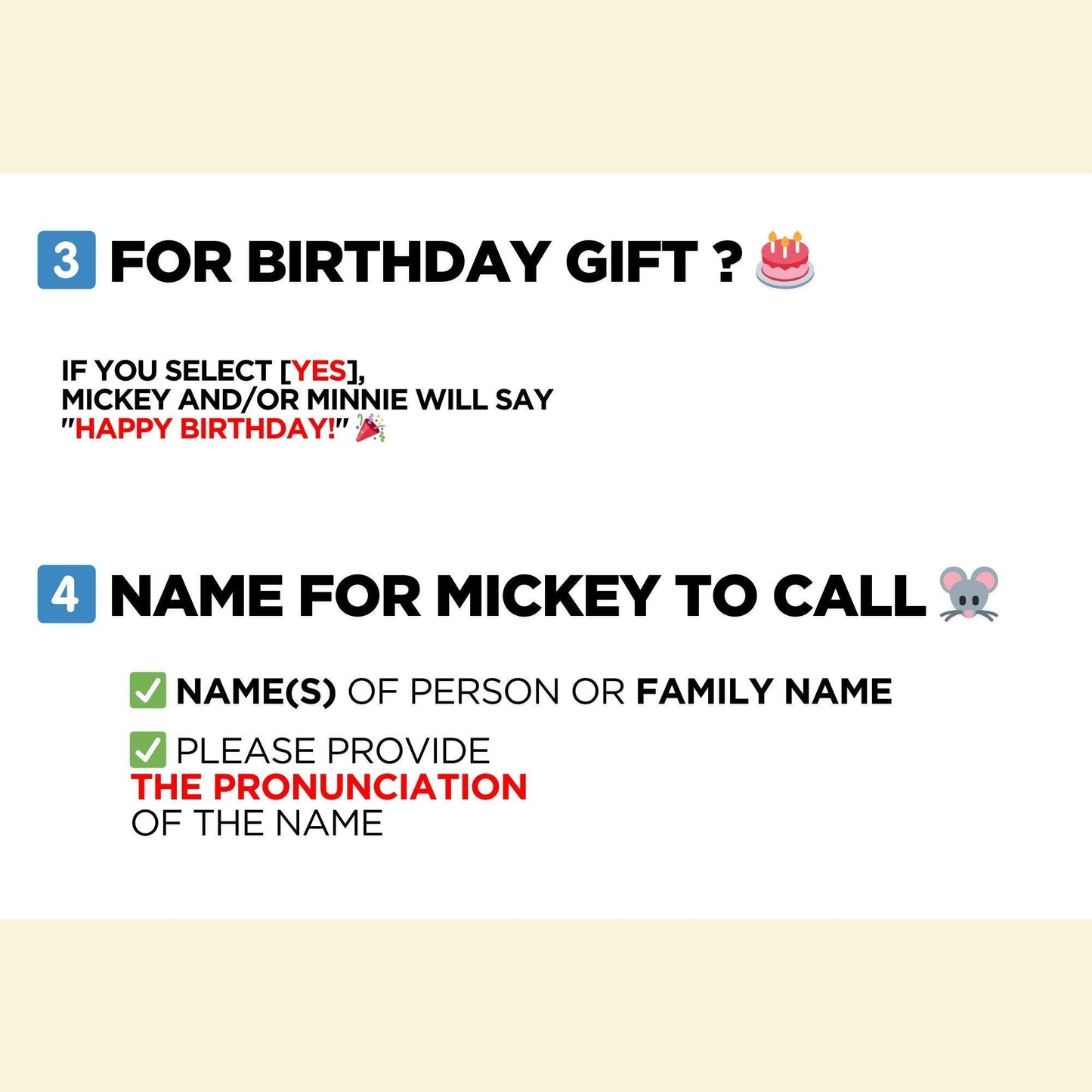 Personalized Surprise Trip Reveal Video Message Movie Mouse Christmas Holiday Magical World Land Theme Park Orlando Florida California Paris