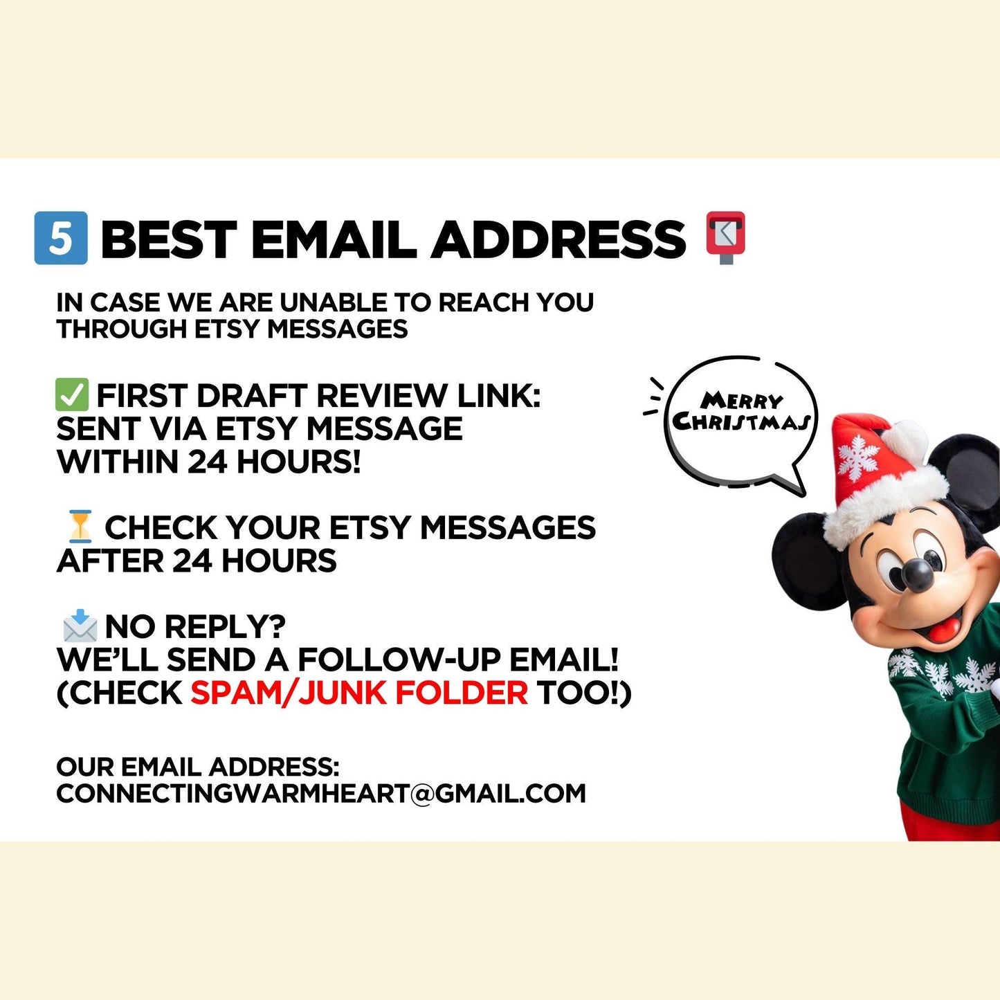 Christmas Personalized Surprise Trip Reveal Video Message Movie Mouse Holiday Santa Magical World Land Theme Park Florida California Paris