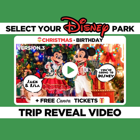 Christmas Personalized Surprise Trip Reveal Video Message Movie Mouse Holiday Magical World Land Theme Park Florida California Paris [Ver 3]
