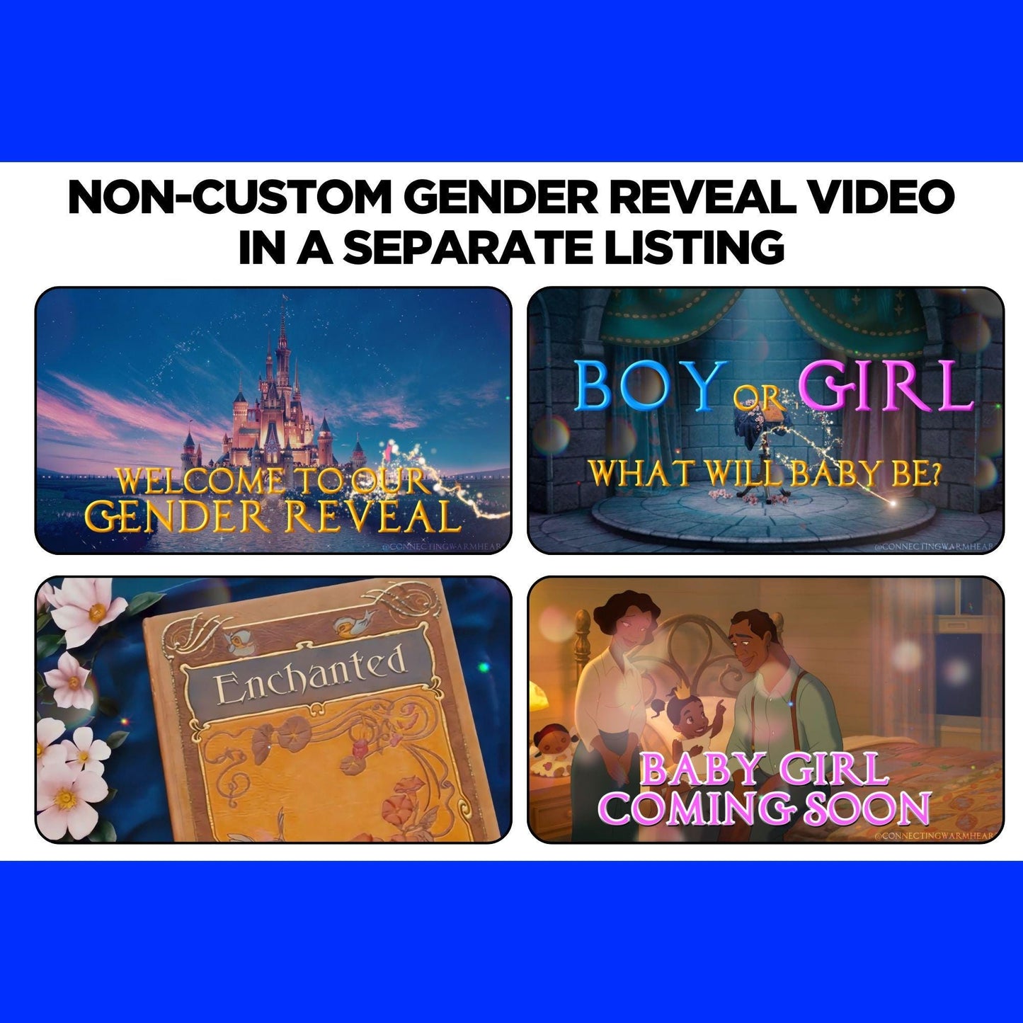Personalized Boy Enchanted Gender Reveal Video Announcement, Enchanted Storybook Gender Reveal Movie,  It's a BoyGender Reveal Idea