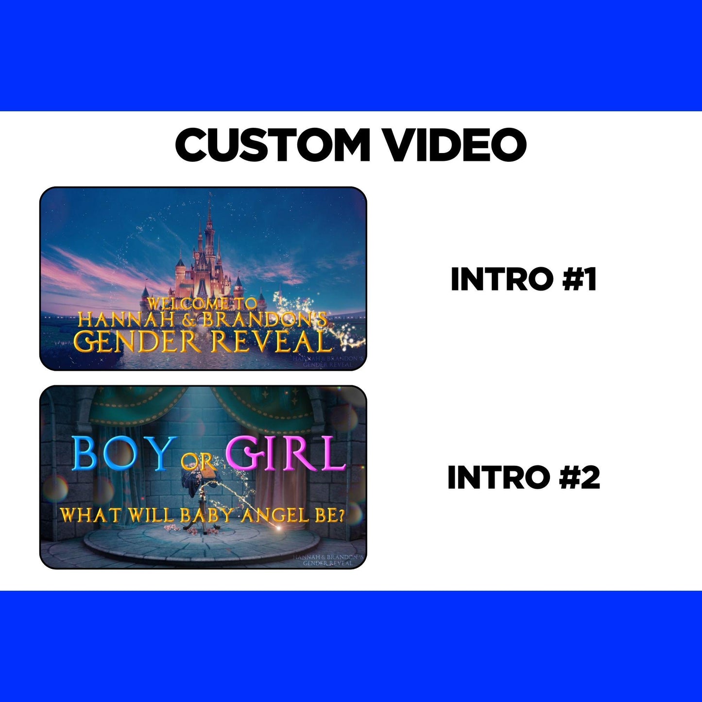Personalized Boy Enchanted Gender Reveal Video Announcement, Enchanted Storybook Gender Reveal Movie,  It's a BoyGender Reveal Idea