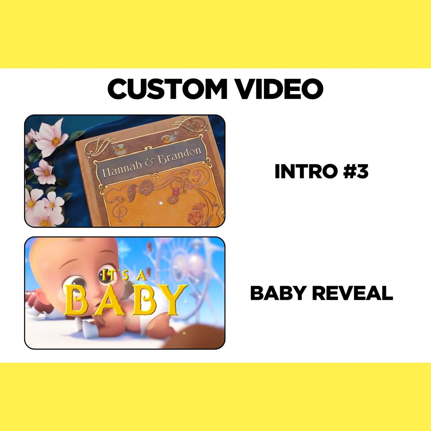 Personalized Storybook Pregnancy Announcement Video, Enchanted Baby Reveal Movie, Magical Baby Shower Video, We Are Pregnant Surprise