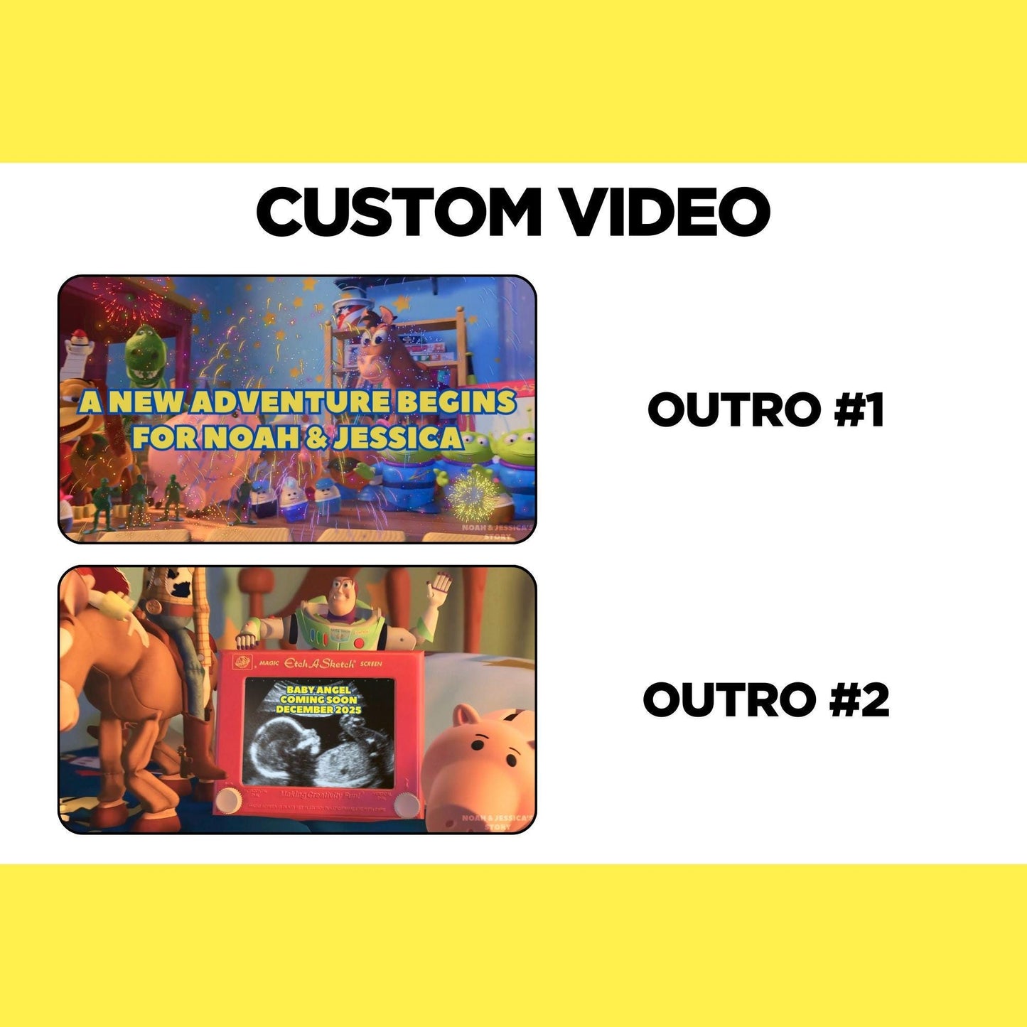 Personalized Toy Story Pregnancy Announcement Video, Baby Reveal Movie, Magical Baby Shower Video, We Are Pregnant Surprise, It's a Baby