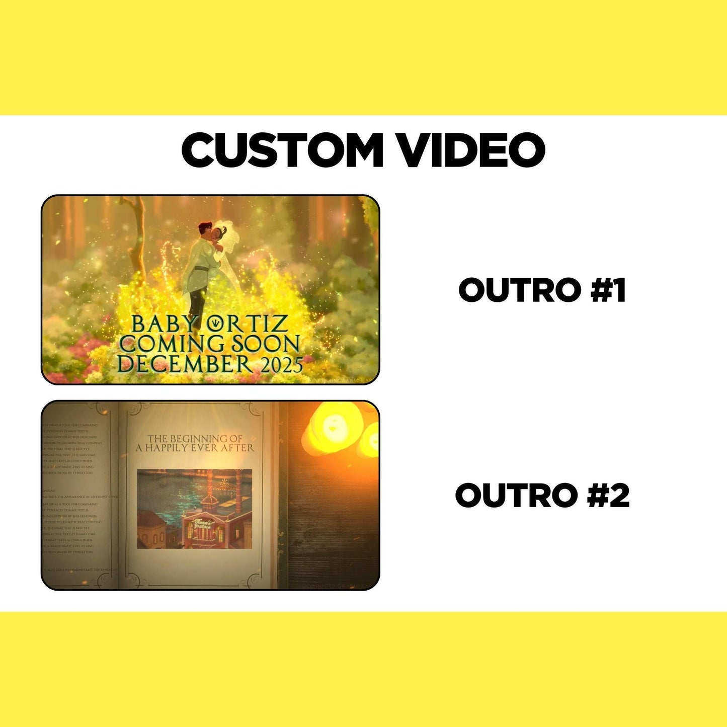 Personalized Pregnancy Announcement Video The Princess and The Frog Baby Announcement Movie, Surprise Tiana Storybook Baby Reveal Video