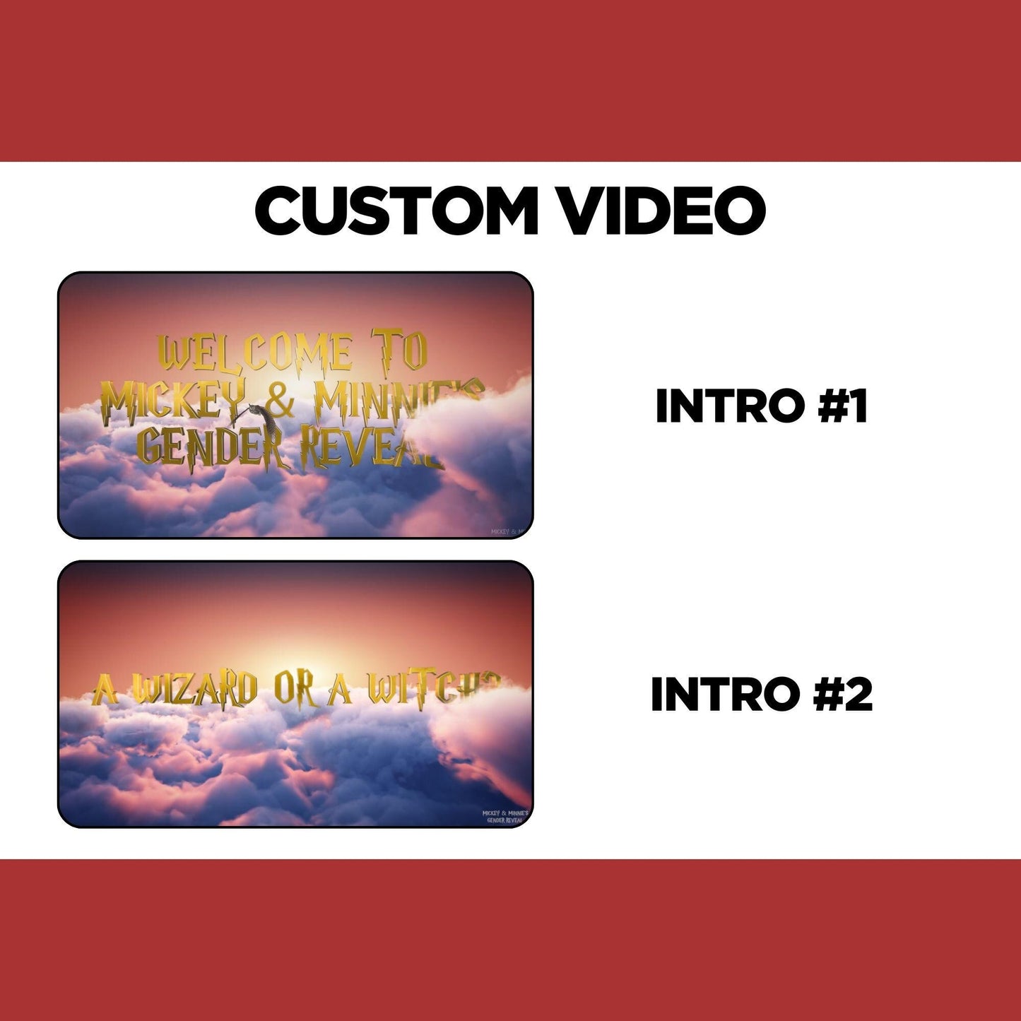 Personalized Girl Gender Reveal Movie Announcement, It's a girl Gender Reveal Video to Suprise, Witch Wizard Gender Reveal Idea Unique