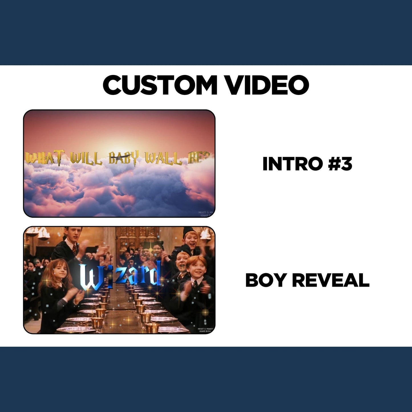 Personalized Boy Gender Reveal Movie Announcement, It's a Boy Gender Reveal Video to Suprise, Witch Wizard Gender Reveal Idea Unique