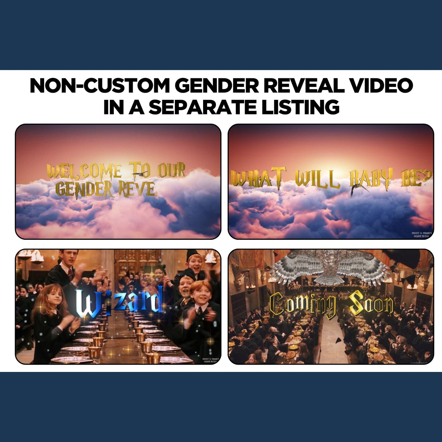 Personalized Boy Gender Reveal Movie Announcement, It's a Boy Gender Reveal Video to Suprise, Witch Wizard Gender Reveal Idea Unique
