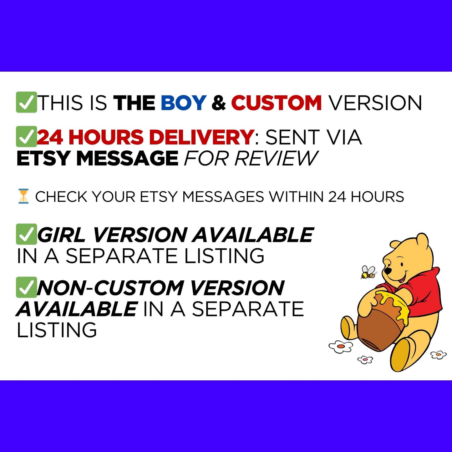Personalized Winnie The Pooh Gender Reveal Video Announcement Boy, Pooh Storybook Gender Reveal Video, Bear Gender Reveal Movie, Its a Boy