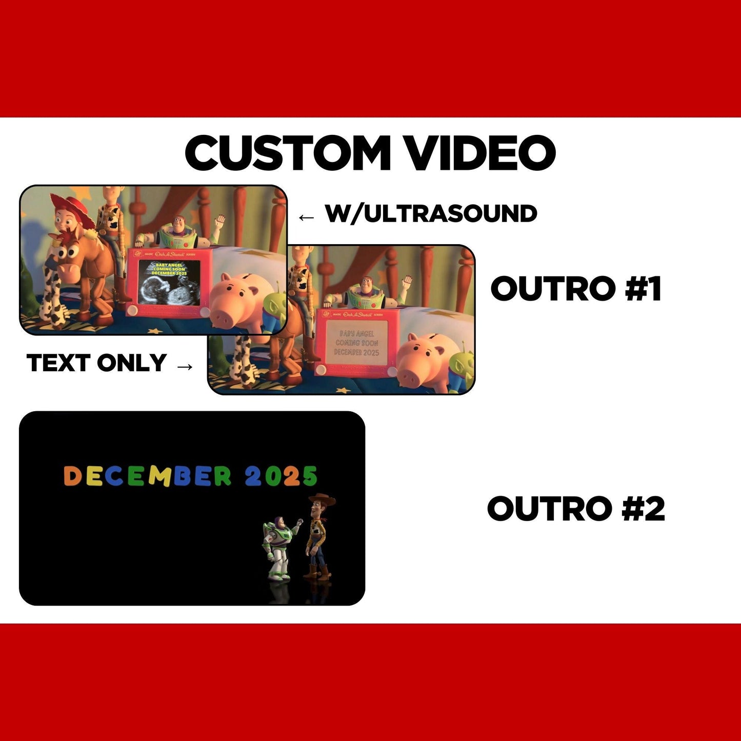 Personalized Girl Toy Story Gender Reveal Video Announcement, It's a Girl Gender Reveal Movie to Suprise, Gender Reveal Idea Unique