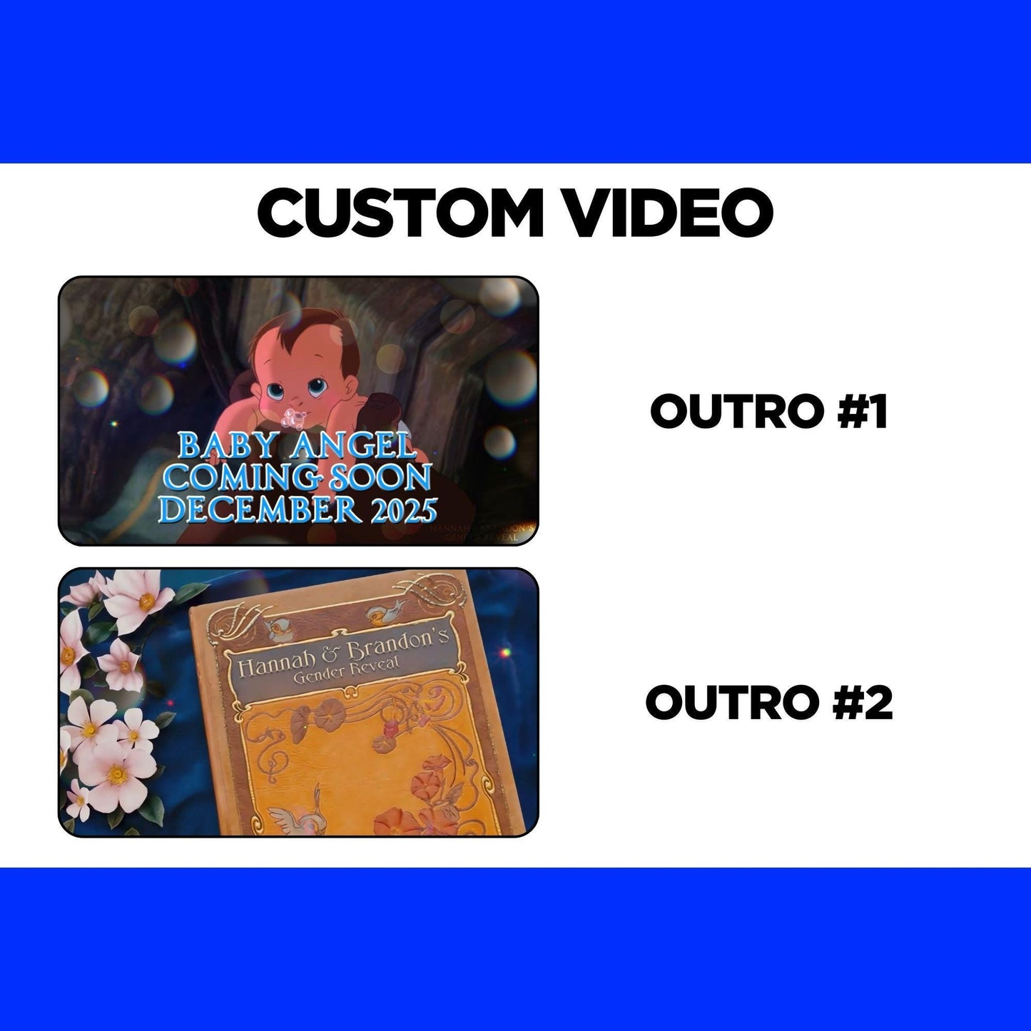 Personalized Boy Enchanted Gender Reveal Video Announcement, Enchanted Storybook Gender Reveal Movie,  It's a BoyGender Reveal Idea