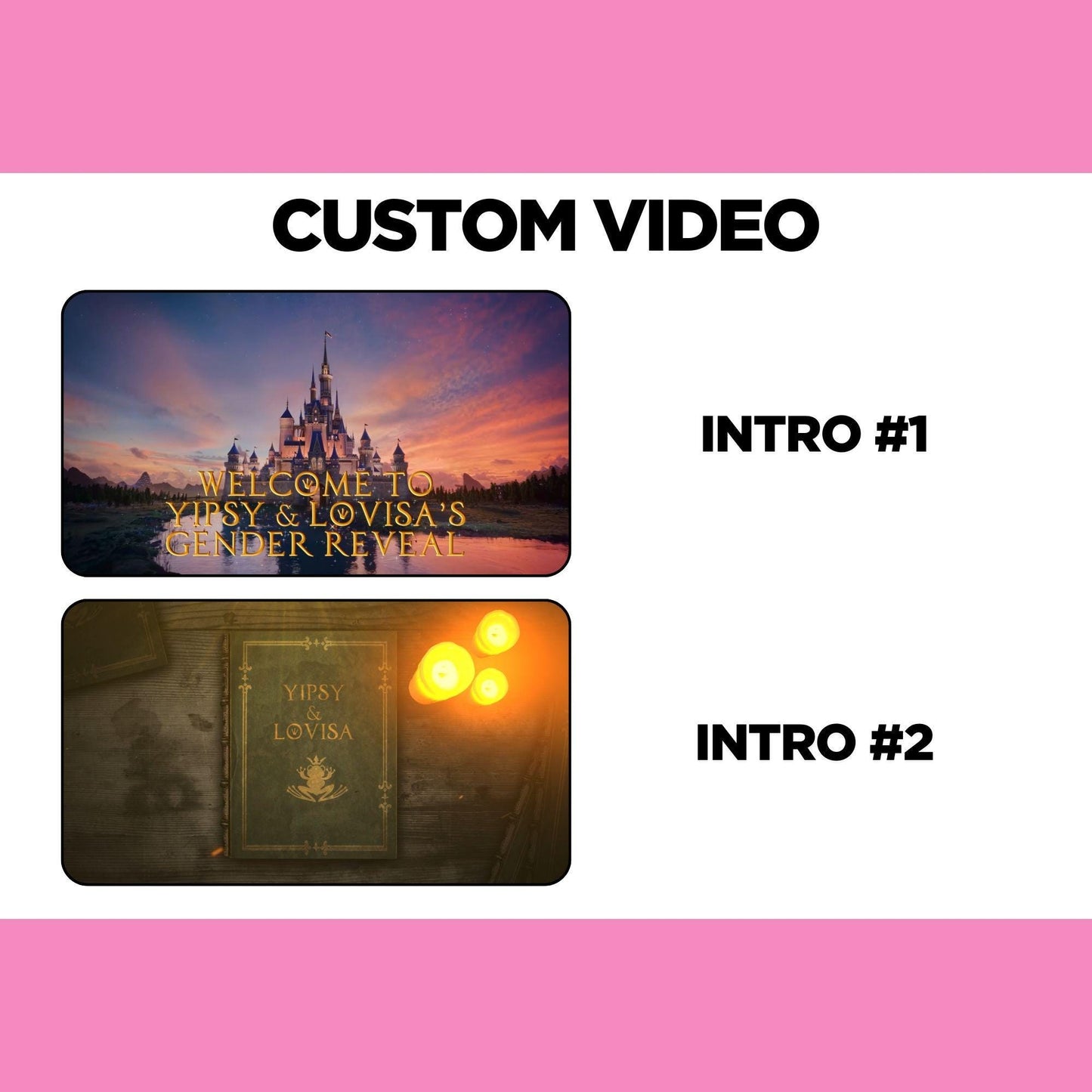 Personalized Girl The Princess and The Frog Gender Reveal Video Announcement, Tiana Storybook Gender Reveal Movie,  Its a Girl Gender Reveal