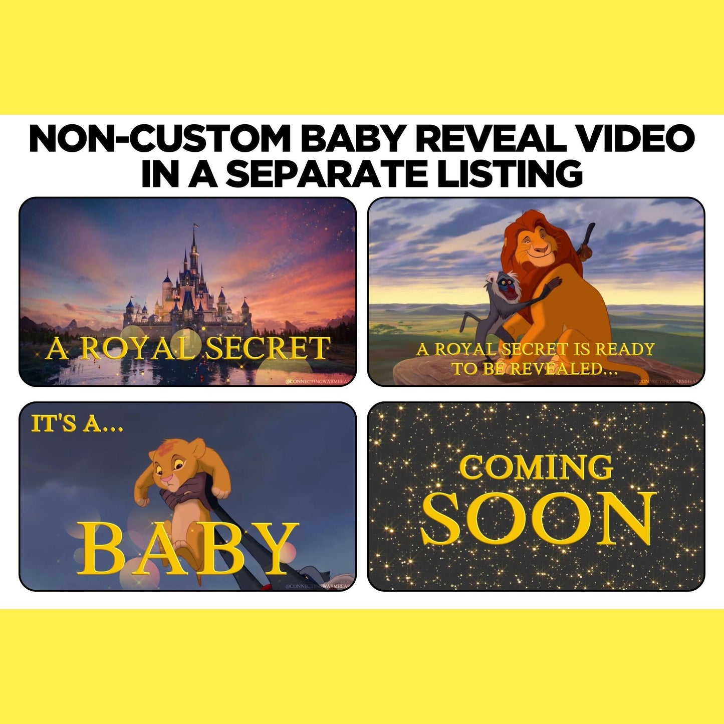 Personalized Pregnancy Announcement Video, Lion King Baby Reveal Movie, Baby Shower Video, We Are Pregnant Surprise Baby Announcement