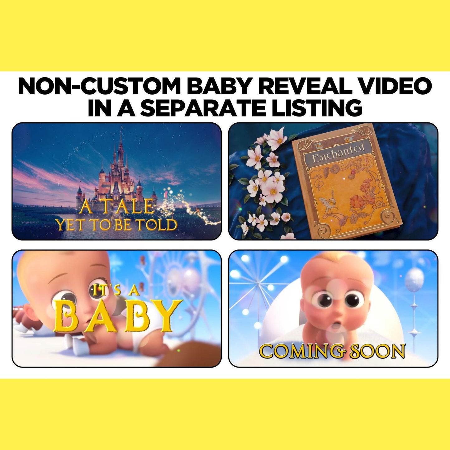Personalized Storybook Pregnancy Announcement Video, Enchanted Baby Reveal Movie, Magical Baby Shower Video, We Are Pregnant Surprise