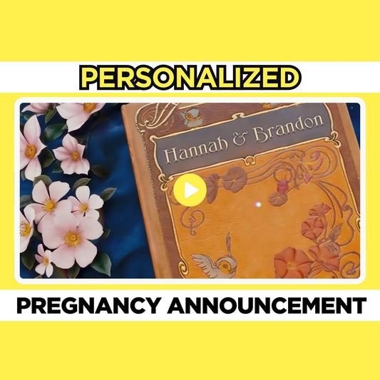 Personalized Storybook Pregnancy Announcement Video, Enchanted Baby Reveal Movie, Magical Baby Shower Video, We Are Pregnant Surprise