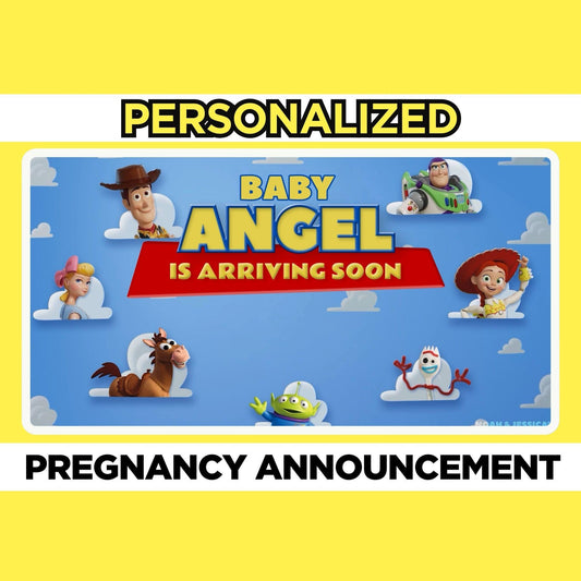 Personalized Toy Story Pregnancy Announcement Video, Baby Reveal Movie, Magical Baby Shower Video, We Are Pregnant Surprise, It's a Baby