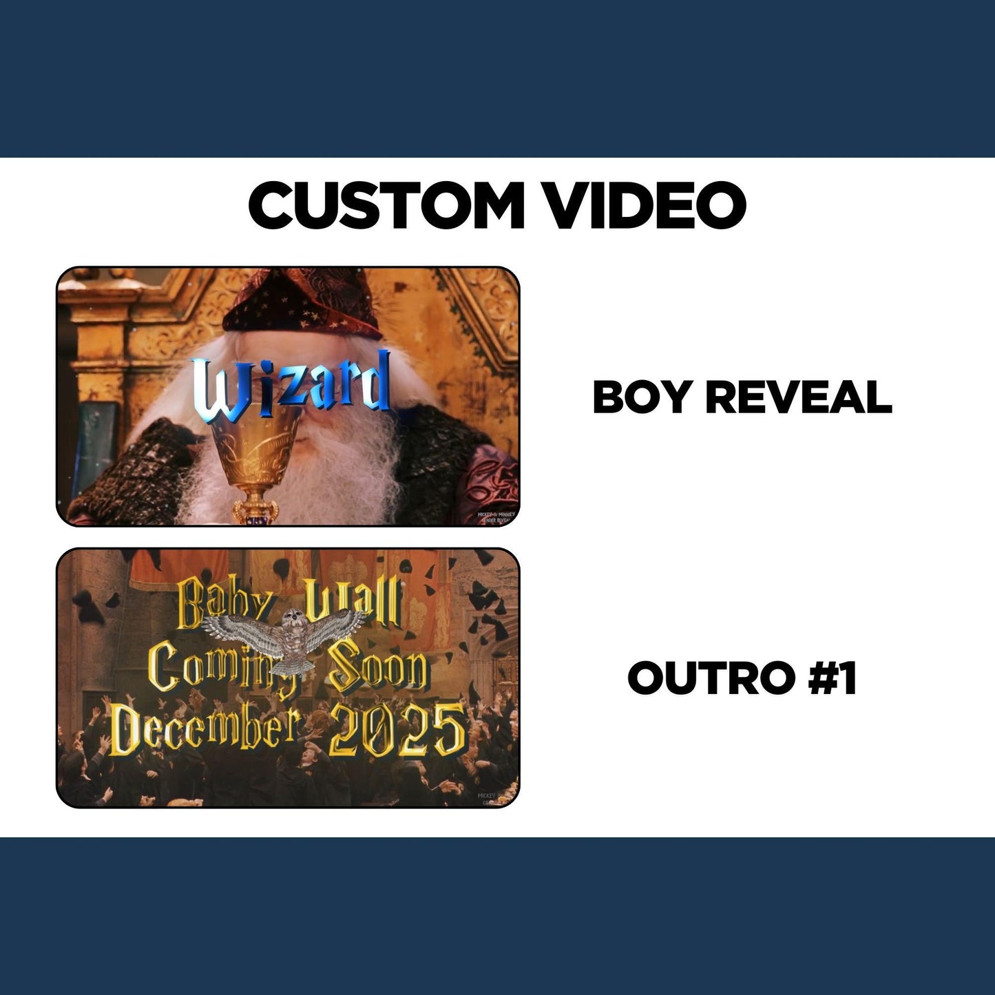 Personalized Boy Gender Reveal Movie Announcement, It's a Boy Gender Reveal Video to Suprise, Witch Wizard Gender Reveal Idea Unique