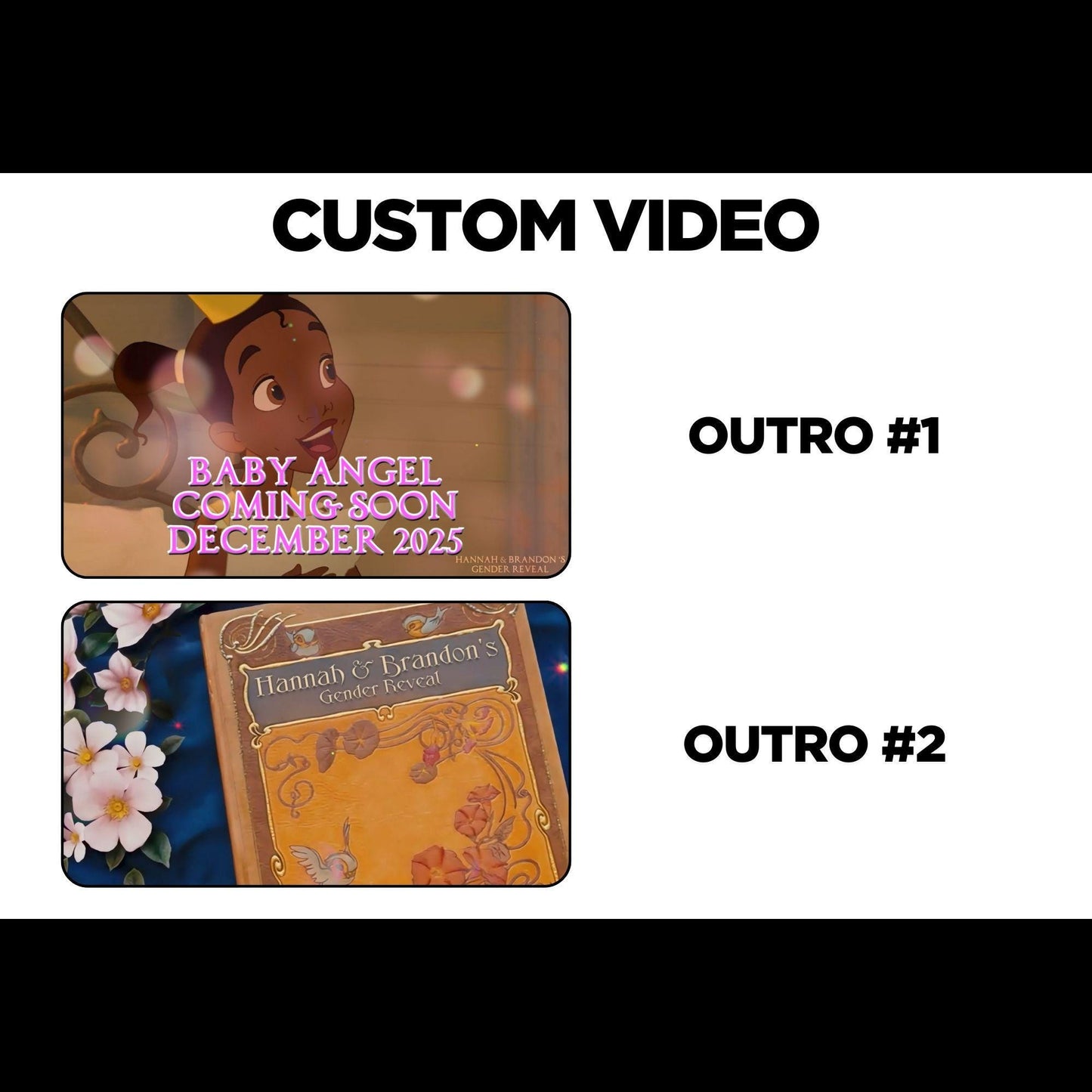 Girl Enchanted Gender Reveal Video Announcement, Enchanted Storybook Gender Reveal Movie,  It's a Girl Gender Reveal Idea Instant Download