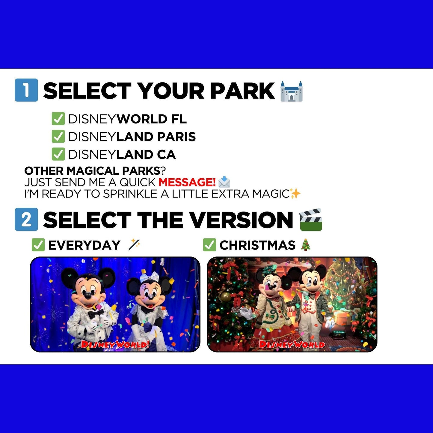Personalized Mickey Minnie  Surprise Trip Reveal Video Message Mouse Kids Magical Disney World Land Theme Orlando Florida California Paris