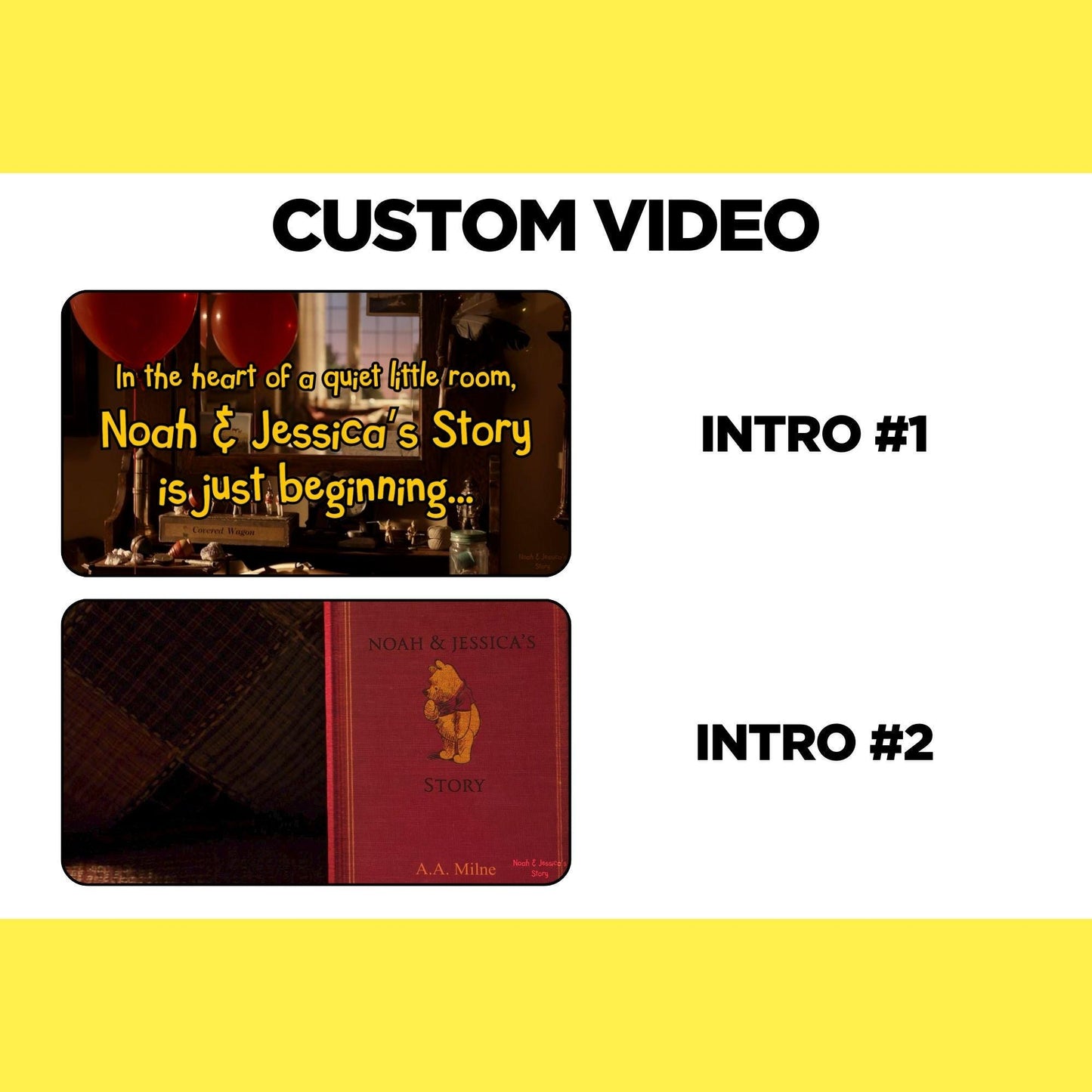 Personalized Winnie The Pooh Pregnancy Announcement Video, Bear Baby Reveal Movie, Pooh Storybook Baby Shower Video, It's a Baby Pooh Reveal