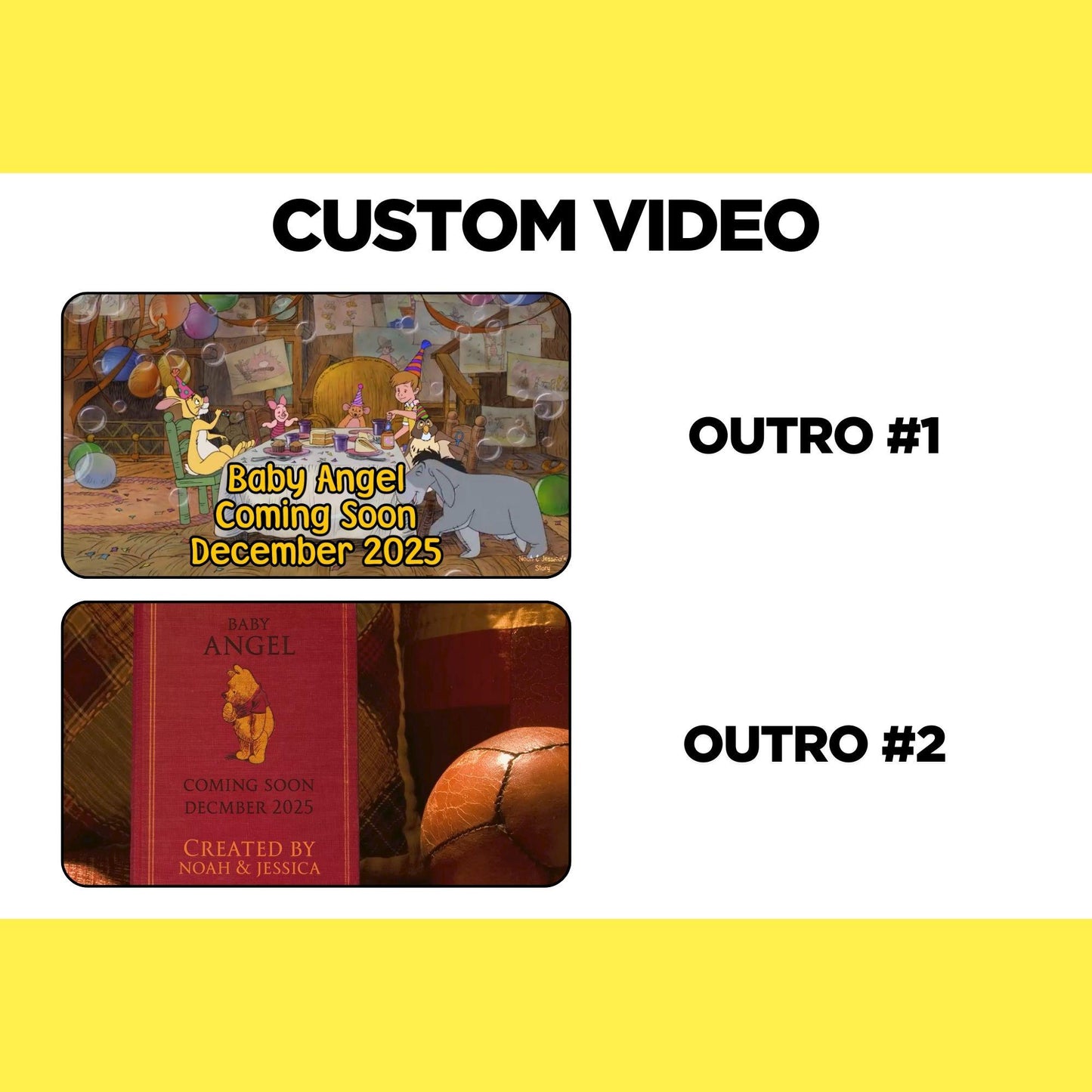 Personalized Winnie The Pooh Pregnancy Announcement Video, Bear Baby Reveal Movie, Pooh Storybook Baby Shower Video, It's a Baby Pooh Reveal