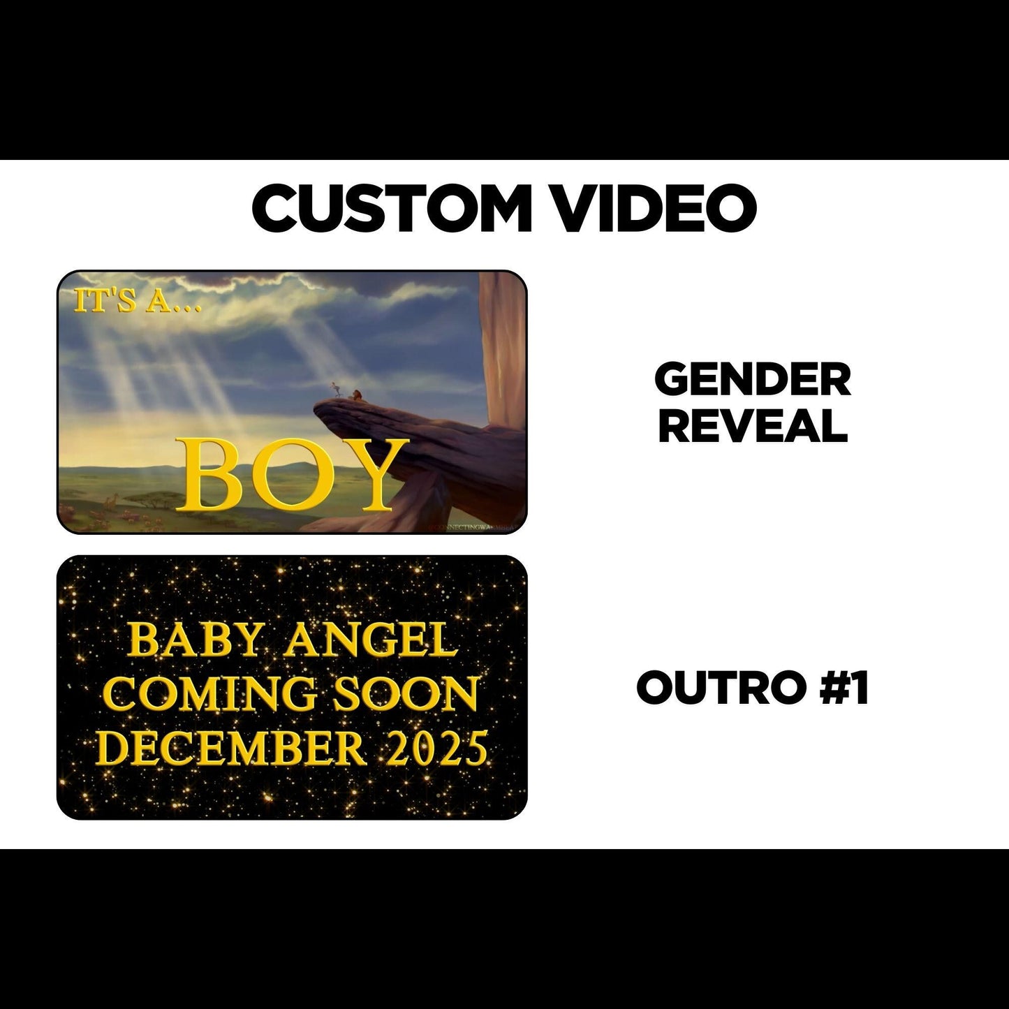 Boy Gender Reveal Movie Announcement to Family, It's a boy Gender Reveal Video to Suprise, Lion King Gender Reveal Idea Unique Confetti