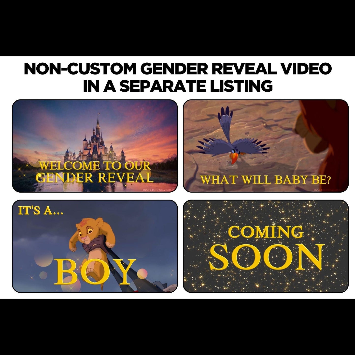 Boy Gender Reveal Movie Announcement to Family, It's a boy Gender Reveal Video to Suprise, Lion King Gender Reveal Idea Unique Confetti