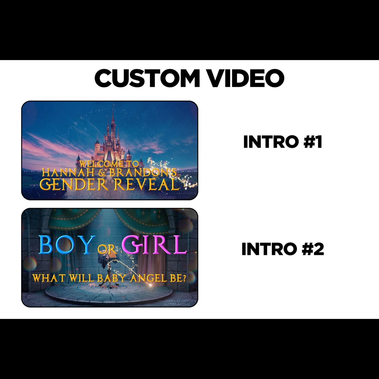 Girl Enchanted Gender Reveal Video Announcement, Enchanted Storybook Gender Reveal Movie,  It's a Girl Gender Reveal Idea Instant Download