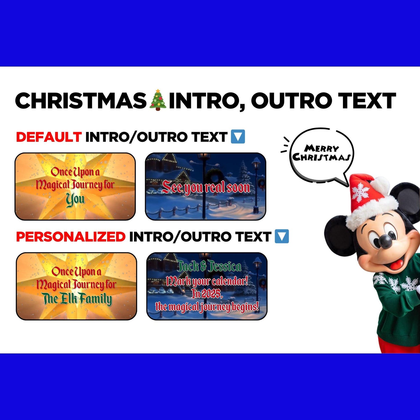 Personalized Mickey Minnie  Surprise Trip Reveal Video Message Mouse Kids Magical Disney World Land Theme Orlando Florida California Paris