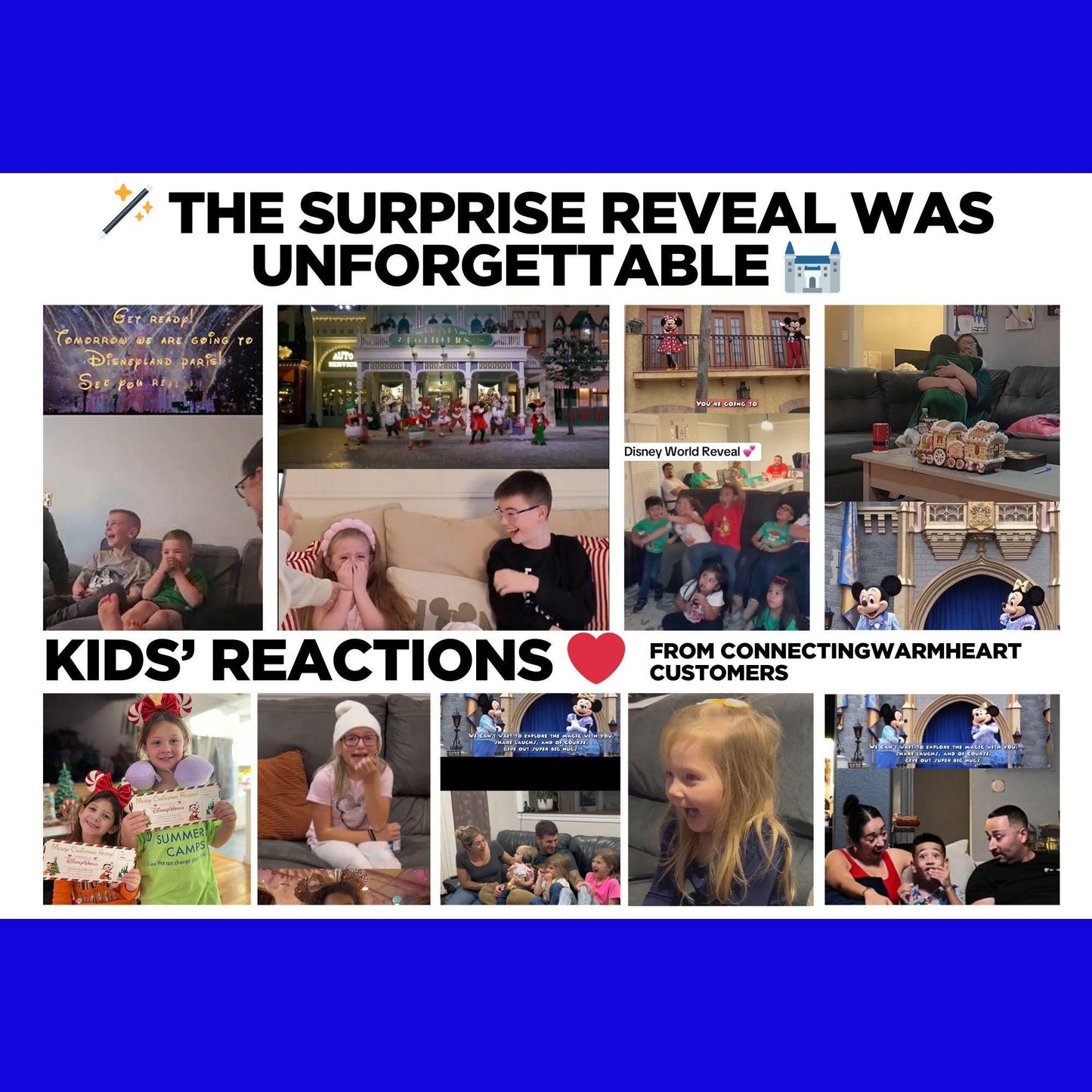 Personalized Mickey Minnie  Surprise Trip Reveal Video Message Mouse Kids Magical Disney World Land Theme Orlando Florida California Paris