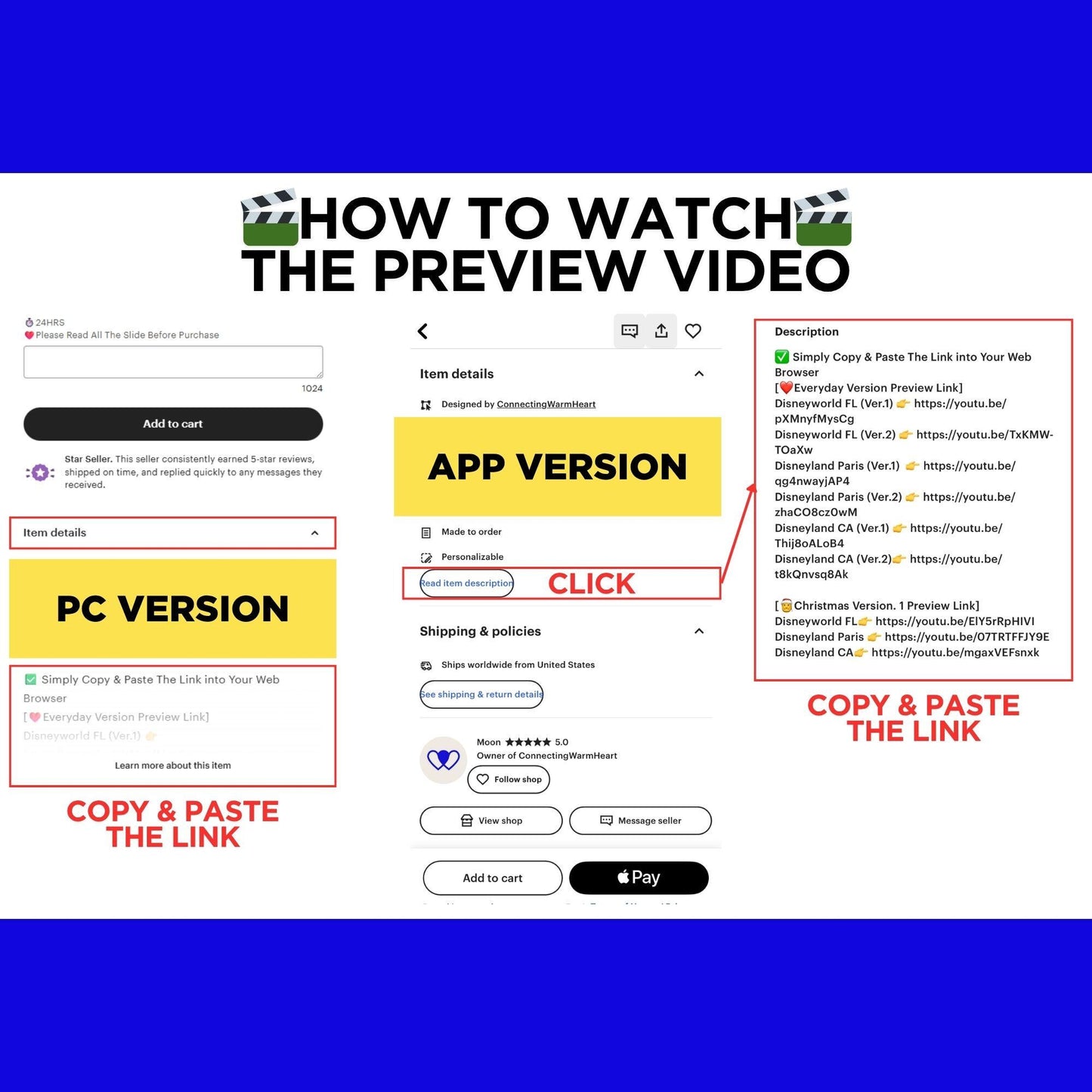 Personalized Mickey Minnie  Surprise Trip Reveal Video Message Mouse Kids Magical Disney World Land Theme Orlando Florida California Paris