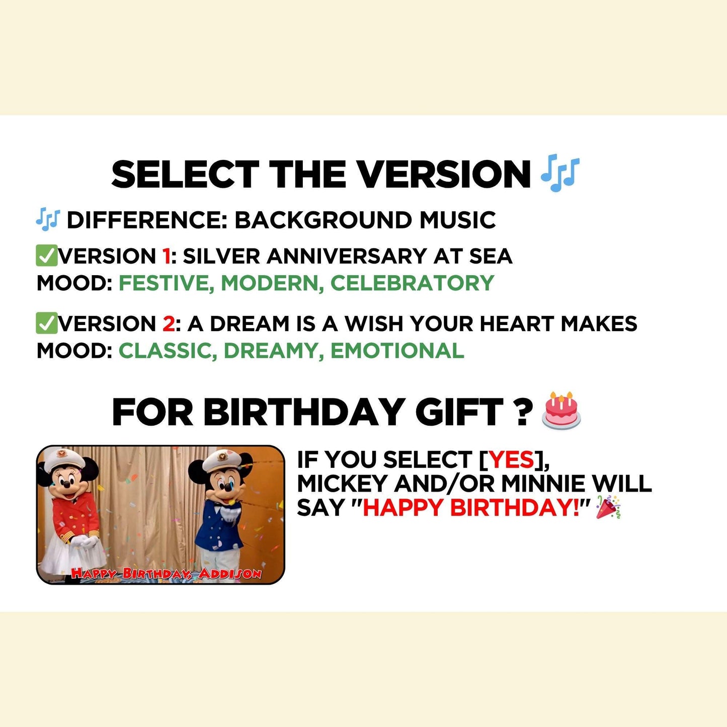 Personalized Surprise Cruise Video Trip Reveal Announcement Message Movie Mouse Magic Treasure Wish Wonder Fantasy Dream Destiny Adventure